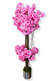 Lüx Pembe Bahar dalı 100 Cm Metal Saksı