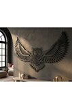 Desenli Baykuş Tasarımlı Hayvan Figürlü Metal Dekoratif Modern Duvar Tablosu Ev ve Ofis İçin