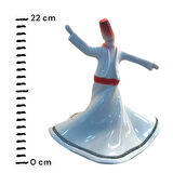 Seramik Dekoratif Semazen Biblo 22 CM Beyaz