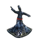 Seramik Dekoratif Semazen Biblo 22 CM Siyah