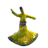 Seramik Dekoratif Semazen Biblo 22 CM Sarı