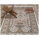 Desenli 60*120 Bej İpek Seccade 