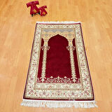 Mihrâb-ı Âlâ Nakışlı Motifli İpek Seccade