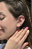 Mavi Mineli Earcuff Kıkırdak Küpesi