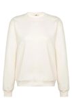 Regular Ekru %100 Pamuklu Yumuşak Basic Unisex Bisiklet Yaka Kalın Düz Baskısız Sweatshirt