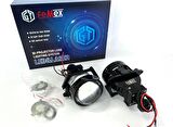 Femex Vidalı Bi-Led Far İçi Led Mercek 3 inc Vidalı Somunlu Kısa Uzun Birlikte
