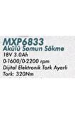 Mxp6833 Çift Akülü Darbeli Kömürsüz Somun Sıkma 3a 18v