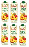 Meysu %100 Şeftali Elma Suyu 1 Lt X 6 Adet
