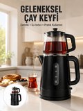 Mey İthalat 0,9 L Cam Demlik ve 1,7 L Su Haznesi ile Çay Keyfi Yeni Nesil