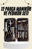 Tırnak Bakımı Tırnak Makası Profesyonel 12 Parça El Ayak Manikür Pedikür Seti
