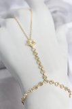 Gold Renk Pirinç Lazerli Yıldız Model Zirkon Taşlı Şahmeran