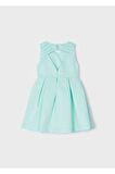 Mayoral Kız Çocuk Çiçek Aplikeli Elbise Mavi