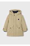 Mayoral Erkek Çocuk Kapüşonlu Uzun Parka Mont 4419 Bej