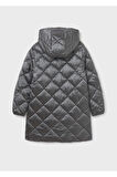 Mayoral Kız Çocuk Dolgulu Yumuşak Tüylü Astarlı Uzun Kışlık Mont 7432 Gri