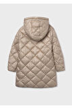 Mayoral Kız Çocuk Dolgulu Yumuşak Tüylü Astarlı Uzun Kışlık Mont 7432 Krem