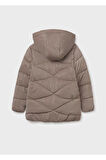 Mayoral Kız Çocuk Dolgulu Yumuşak Doku Uzun Kalın Kışlık Mont 7436 Kahverengi