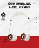 USB Şarjlı Katlanabilir Boyun Fanı | 3 Kademeli, Sessiz ve Taşınabilir Tasarım