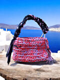 T-shirt Yarn Handmade Crochet El Çantası Clutch