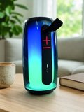 Mey İthalat RGB Aydınlatmalı Kablosuz Bluetooth Hoparlör USB Bellek TF Kart Destekli