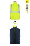 Yüksek Görünürlük Nefes Alabilir 5+1 İş Kabanı-Sarı Lacivert