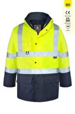 Yüksek Görünürlük Nefes Alabilir 5+1 İş Kabanı-Sarı Lacivert