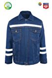 İş Takımı Likralı Kot Pantalon ve Kot İş Montu Myform 3109-2150