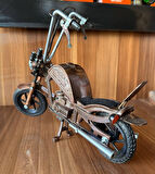 El Yapımı Metal Harley Davidson Motor  Şık ve Koleksiyonluk Dekor