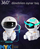 Astronot Projektör Led Işık Lazer Galaxy 360 Yıldız Projeksiyon Aurora Bulutsusu Çocuk Gece Lambası
