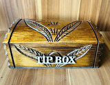 Tip Box Bahşiş Kutusu Ve Kumbara Sandık Tipi Tipbox Ceviz Ağacı Kilitli 