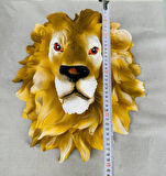 Dekoratif Aslan Kafası Duvar Dekorasyon Biblo Aslan Kral Biblo  Duvara Monte 3D Aslan Kafası (40x40 