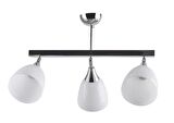MYLİGHTS  MODERN ÜÇLÜ MAFSALI HAREKETLİ KROM AVİZE OPAL CAM  SIRALI  ÜÇLÜ PLOFONYER AVİZE