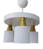 MYLİGHTS   MODERN SPOR  BEYAZ OPAL CAMLI  ÜÇLÜ SARKIT AVİZE 30CM