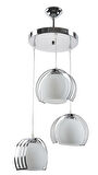 MYLİGHTS   KROM  ÜÇLÜ MODERN SARKIT AVİZE SPOR AVİZE OPAL CAM  30CM