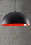 MYLİGHTS  RETRO PARLAK SİYAH İÇİ KIRMIZI METAL SARKIT AVİZE  40 CM