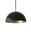 MYLİGHTS   RETRO MAT SİYAH  İÇİ GOLD METAL SARKIT AVİZE RETRO SARKIT 40 CM