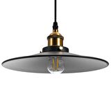 MYLİGHTS  RETRO METAL SARKIT AVİZE SİYAH  İÇİ BEYAZ  30CM  EN