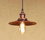 MYLİGHTS  RETRO BAKIR ESKİTME TEKLİ SARKIT AVİZE 23 CM