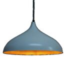MYLİGHTS RETRO RUSTİK METAL SARKIT BEYAZ İÇİ ALTIN AVİZE 43 CM