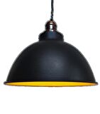MYLİGHTS  RETRO RUSTİK  BAKIR ASKILI METAL SARKIT AVİZE SİYAH  İÇİ ALTIN