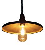 MYLİGHTS  RETRO  RUSTİK METAL SARKIT AVİZE SİYAH  İÇİ SARI  27 CM EN