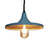 MYLİGHTS  RETRO RUSTİK BEYAZ  İÇİ SARI METAL SARKIT AVİZE