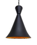 MYLİGHTS  RETRO RUSTİK KONİK METAL SARKIT SİYAH  İÇİ ALTIN