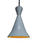 MYLİGHTS  BEYAZ İÇİ ALTIN KONİK METAL SARKIT AVİZE RUSTİK TEKLİ SARKIT