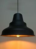 MYLİGHTS RETRO RUSTİK METAL SARKIT SİYAH  İÇİ ALTIN