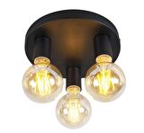 MYLİGHTS  RETRO  ÜÇLÜ PLOFONYER TAVAN AVİZE 30CM
