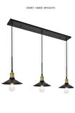 demet habek  mylights mylights retro rustik  masa üstü sarkıt üçlü avize  120 cm