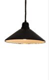 MYLİGHTS    RETRO RUSTİK MAT SİYAH  İÇİ BEYAZ METAL SARKIT AVİZE