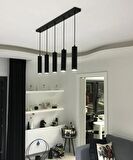 MYLİGHTS  RETRO   RUSTİK  SIRALI MASA ÜSTÜ BEŞLİ SARKIT AVİZE  GU10  LED ampul. Gün isigi dahildir
