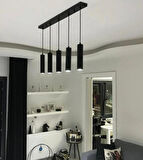  Mylights sıralı masaüstü beşli 5 li sartkıt 120cm metal gövde tasarruflu led ampul ile spot sarkıt  avize
