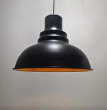 MYLİGHTS RETRO RUSTİK METAL SARKIT AVİZE SİYAH  İÇİ BAKIR